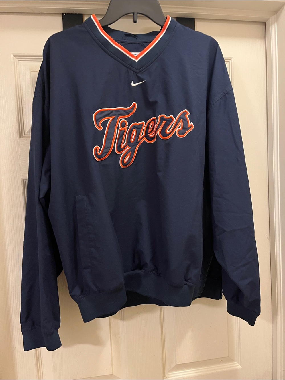 Nike Navy Pullover with Orange and White 'Tigers' Script